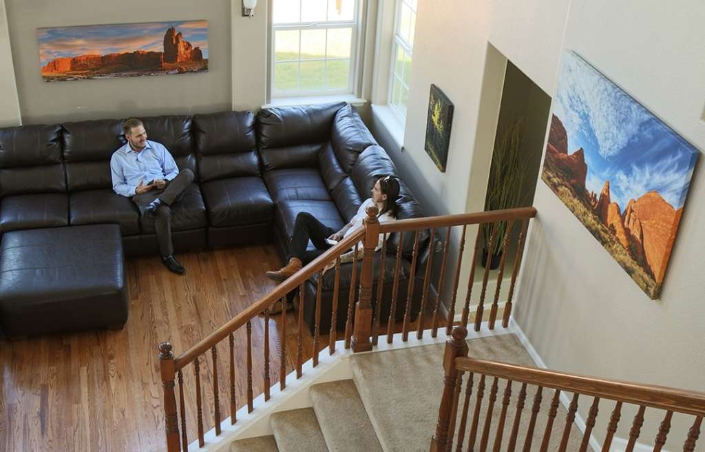 Rally Point Denver Treatment Center living room view from second floor