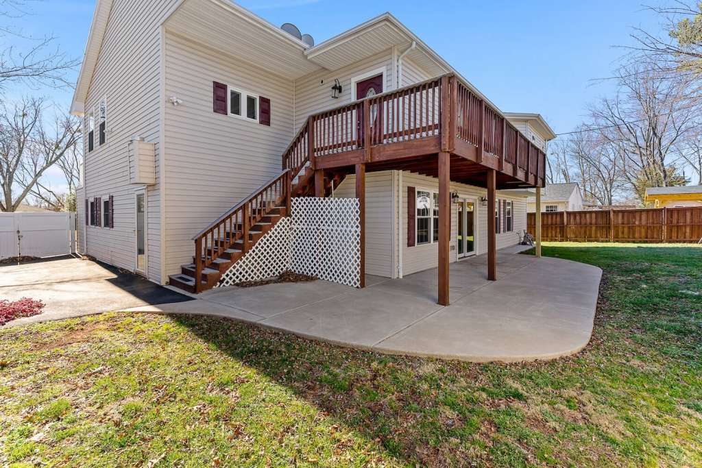 The backyard of a house.