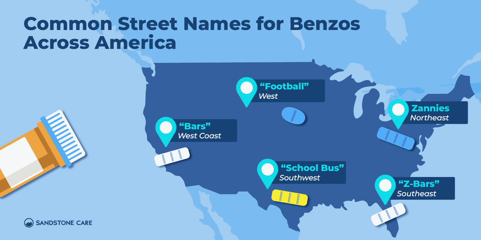 a map of the us with a bunch of different names on it