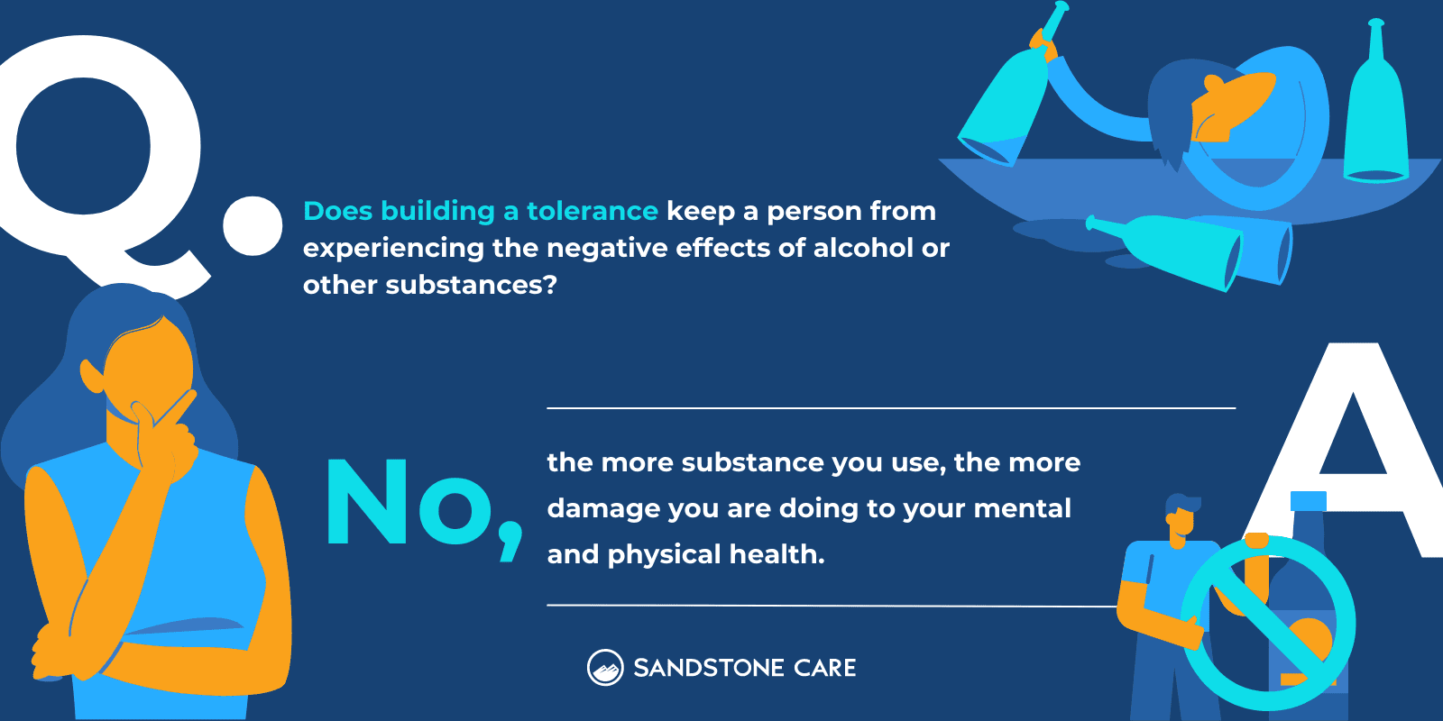 Misconception of Alcohol Tolerance demonstrated in a Q&A infographic template