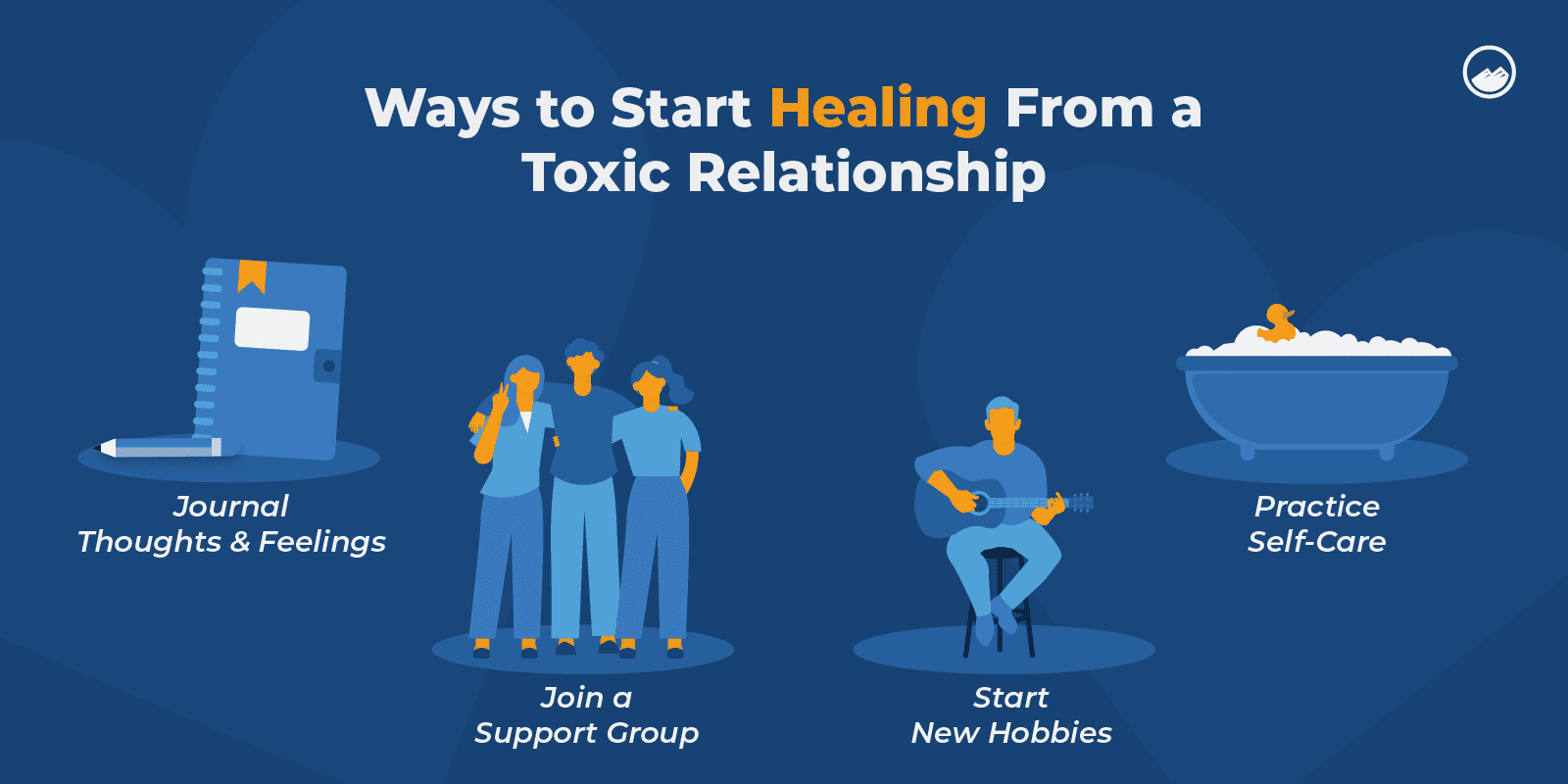 a group of people standing around a bowl of water with the words ways to start healing from toxic