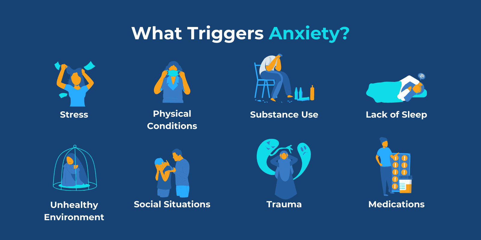 What triggers anxiety infographic