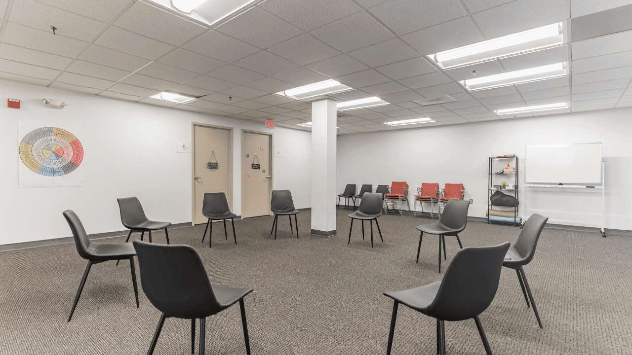 Rockville mental health center group therapy room