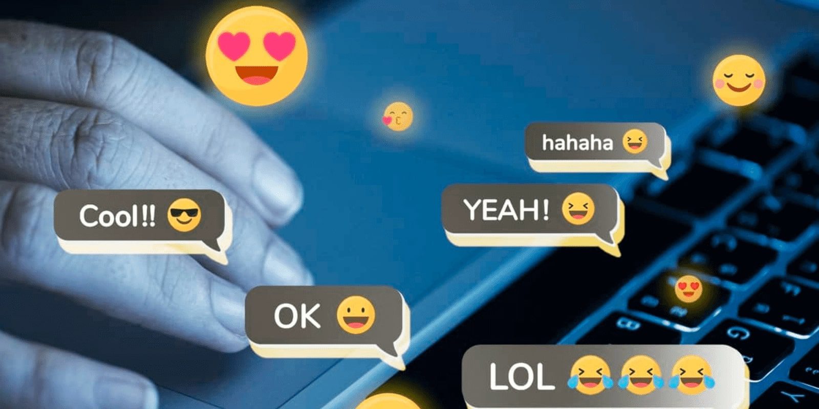 teen texting with emojis