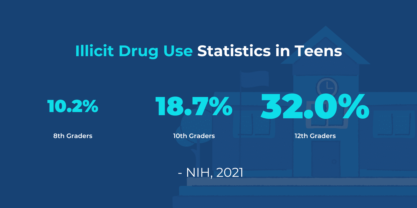 Illicit Drug Use Statistics in Teens infographic