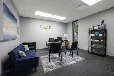 A spacious office in the Chicago center.