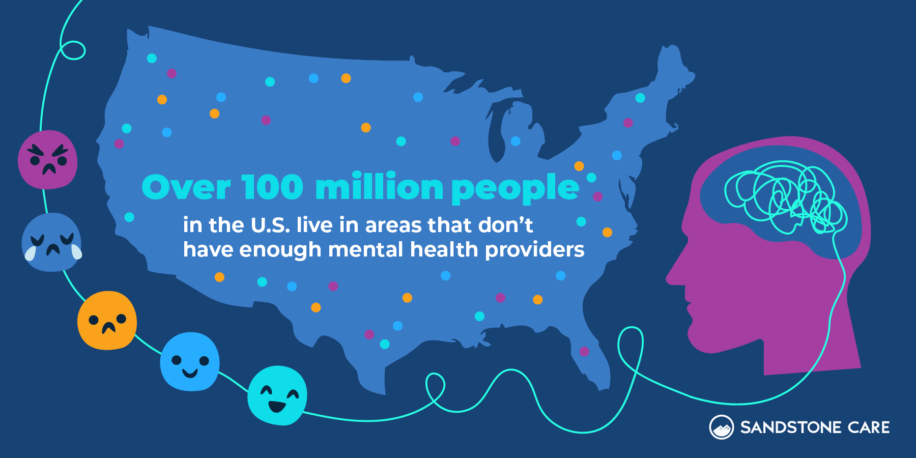 Over 100 million people in the U.S. live in areas that don't have enough mental health providers