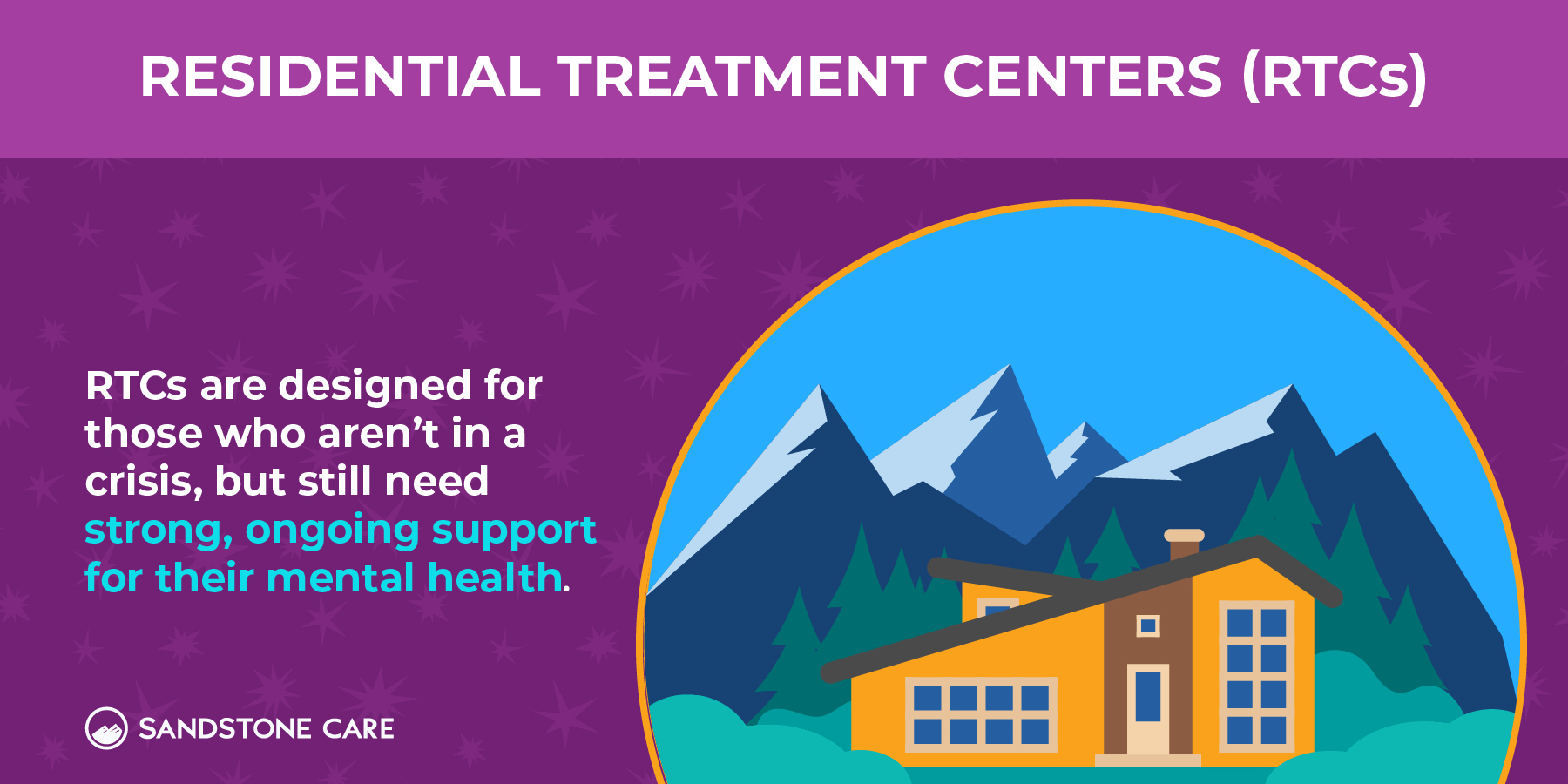 Residential Treatment centers are designed for those who aren't in a crisis, but still need strong, ongoing support for their mental health.