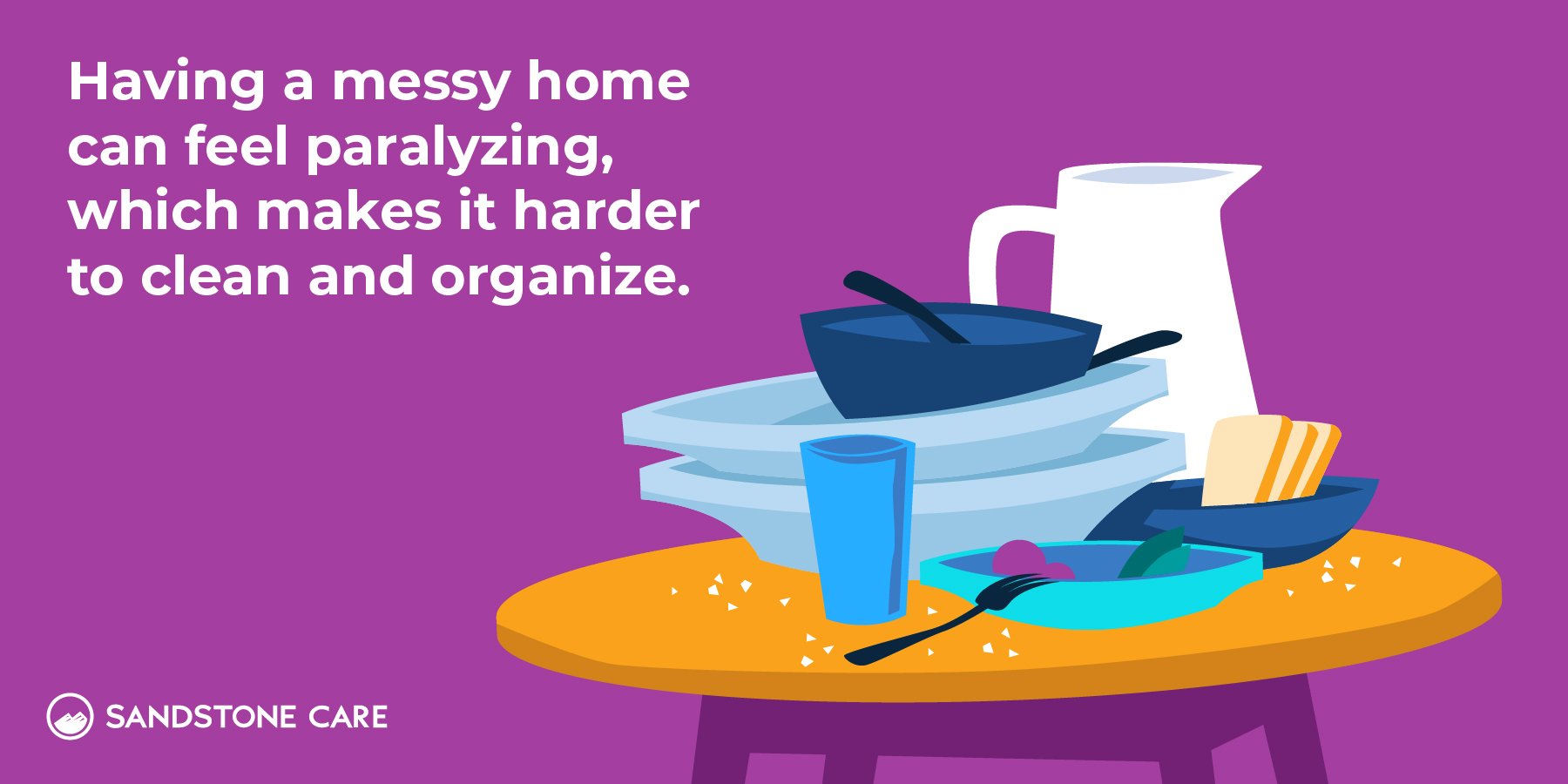 Having a messy home can feel paralyzing, which makes it harder to clean and organize.