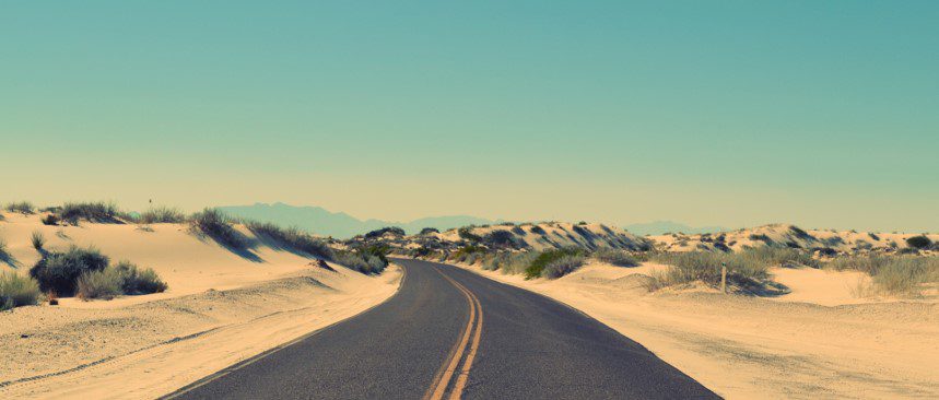 road toward mountains