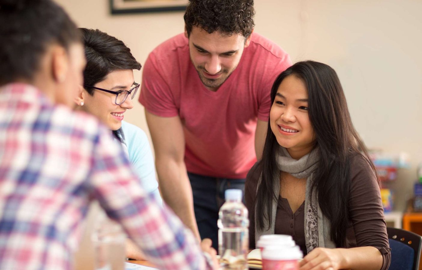 Teens talking in day treatment therapy