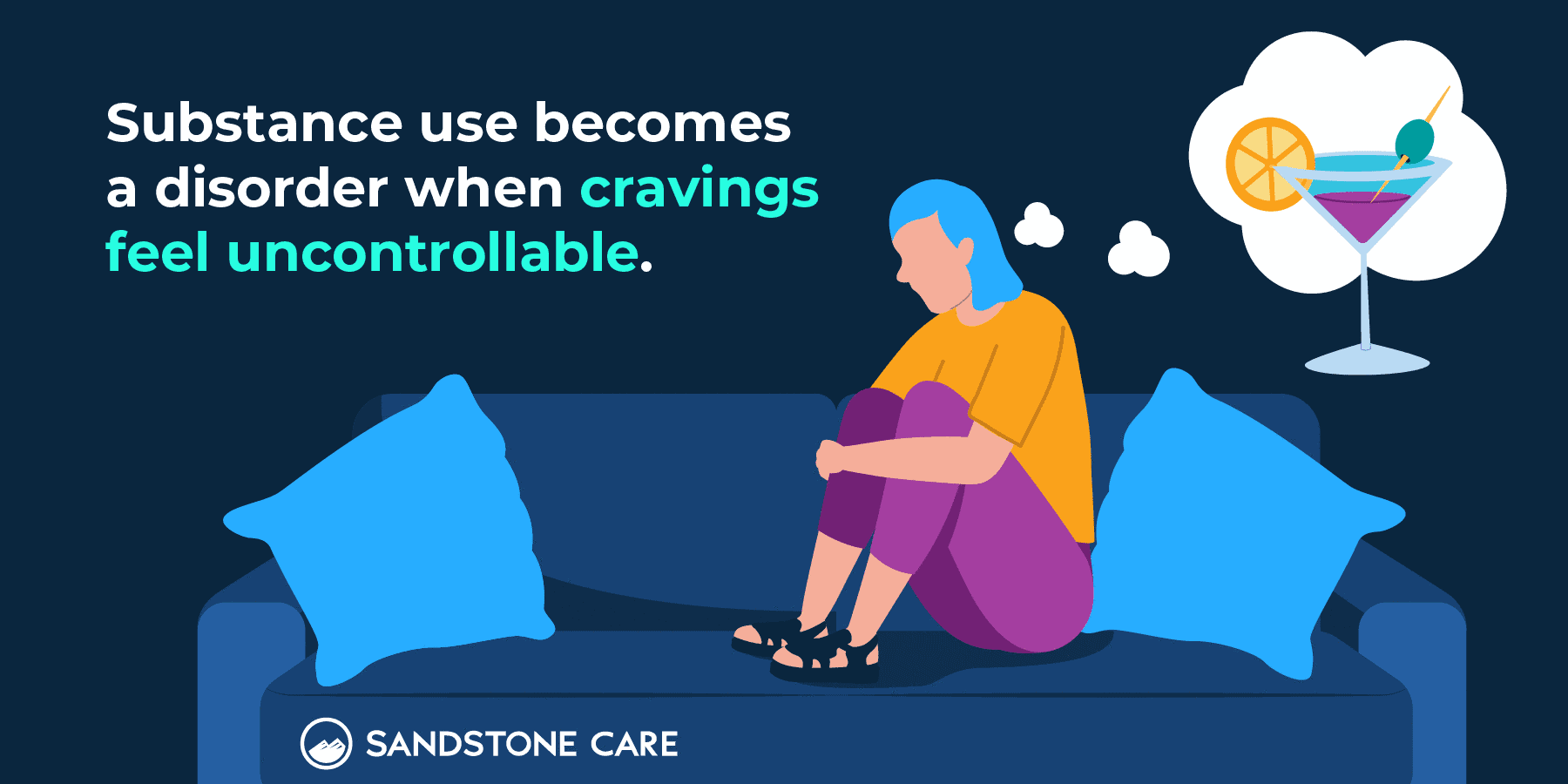 Substance use becomes a disorder when cravings feel uncontrollable.