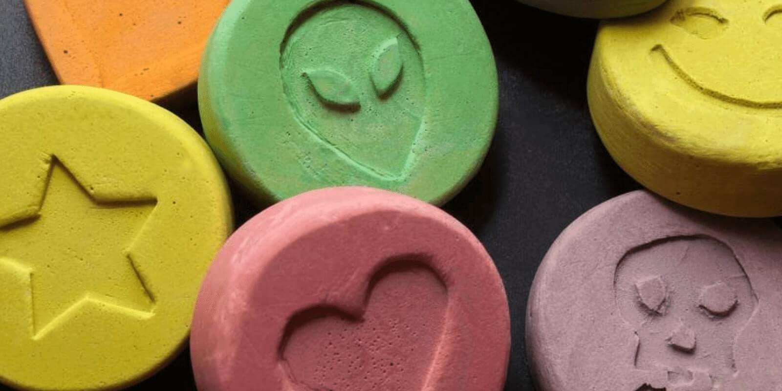 Colorful MDMA pills