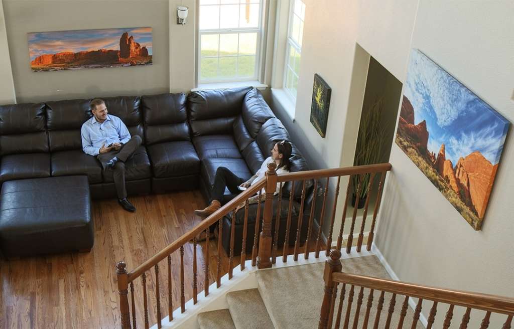 Living room view from second floor