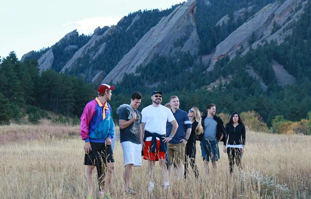 Young adults going on a hiking