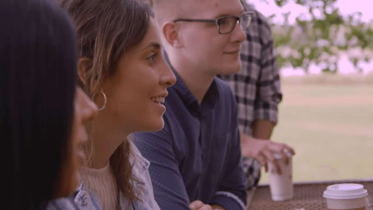 Clients participating in outdoor group activity