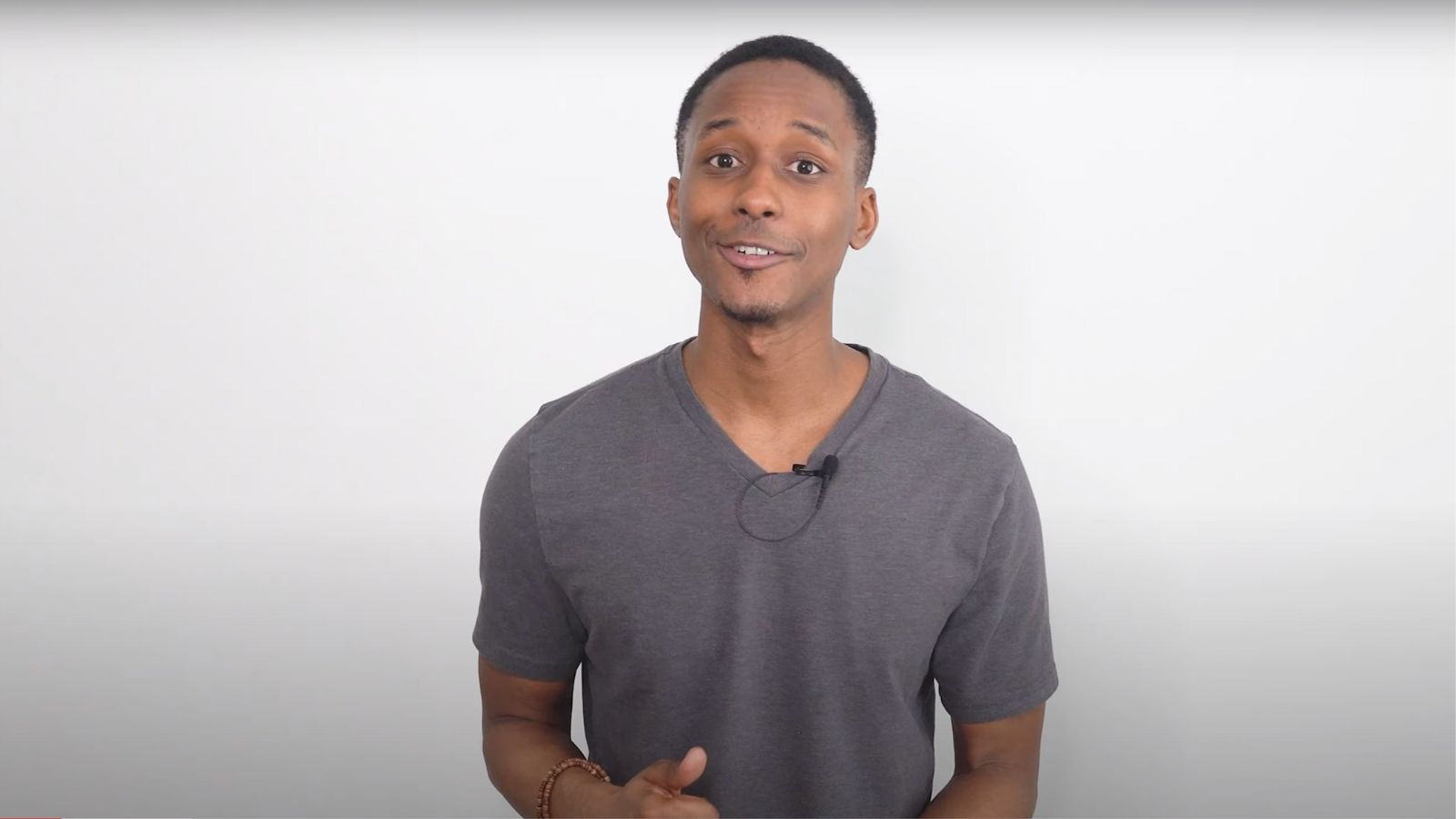 African American male on a white background