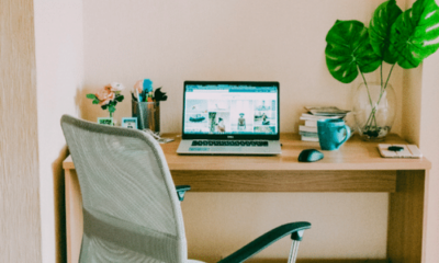 Laptop on a desk