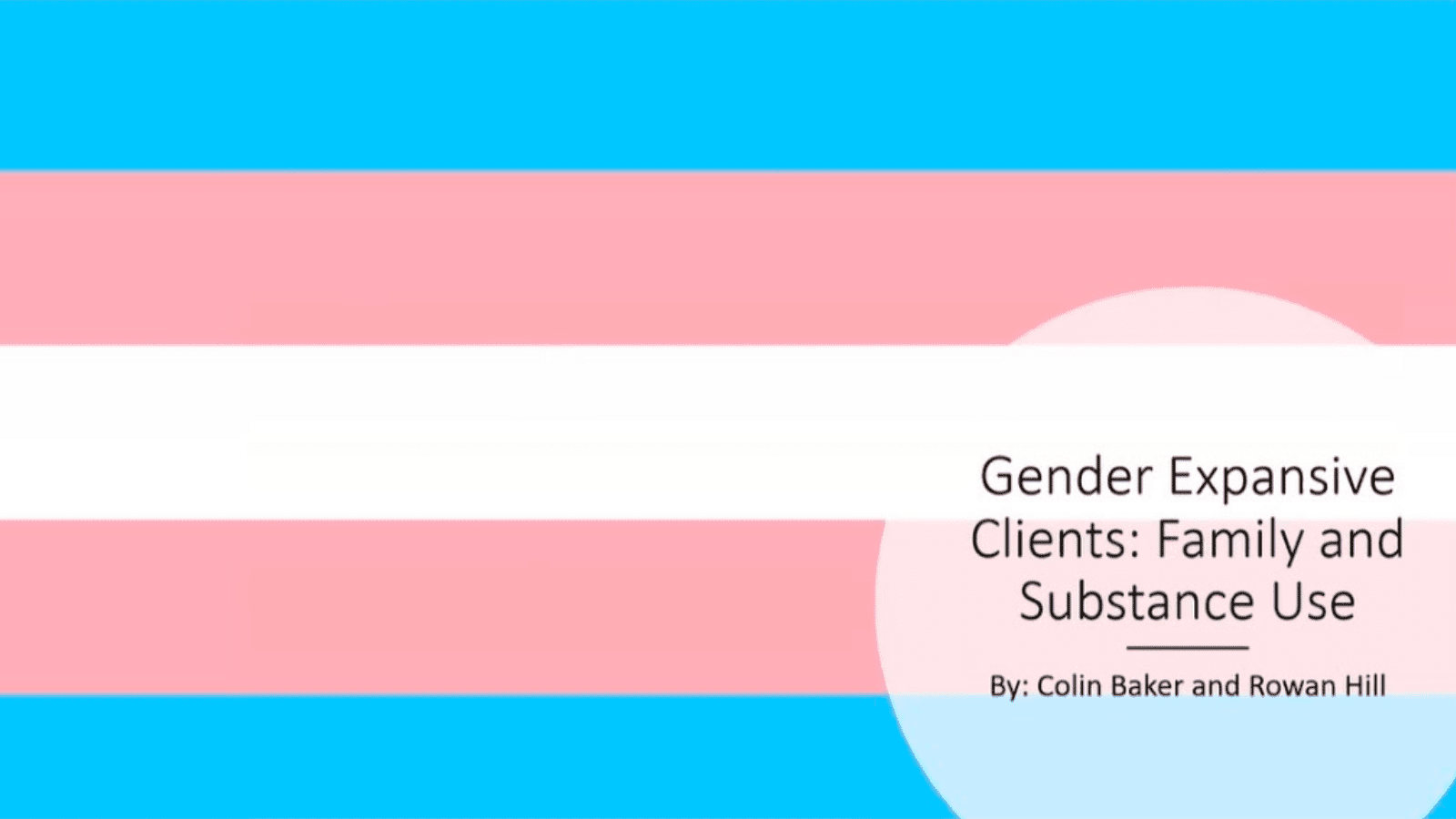 Gender Expansive Clients presentation slide
