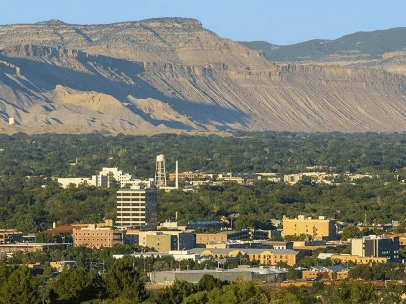 Grand Junction town and mountain