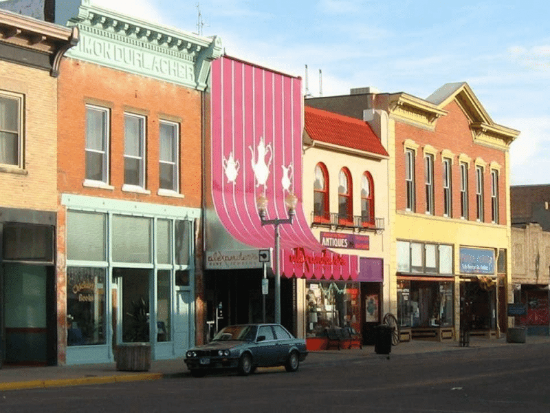 Downtown street of Laramie, WY