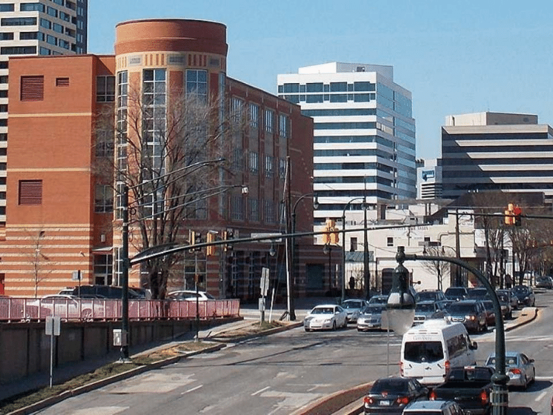 Downtown street of Silver Spring, MD