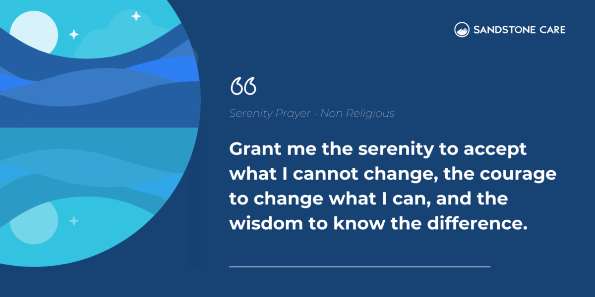 Serenity Prayer Finding Help Through Hardship Sandstone Care