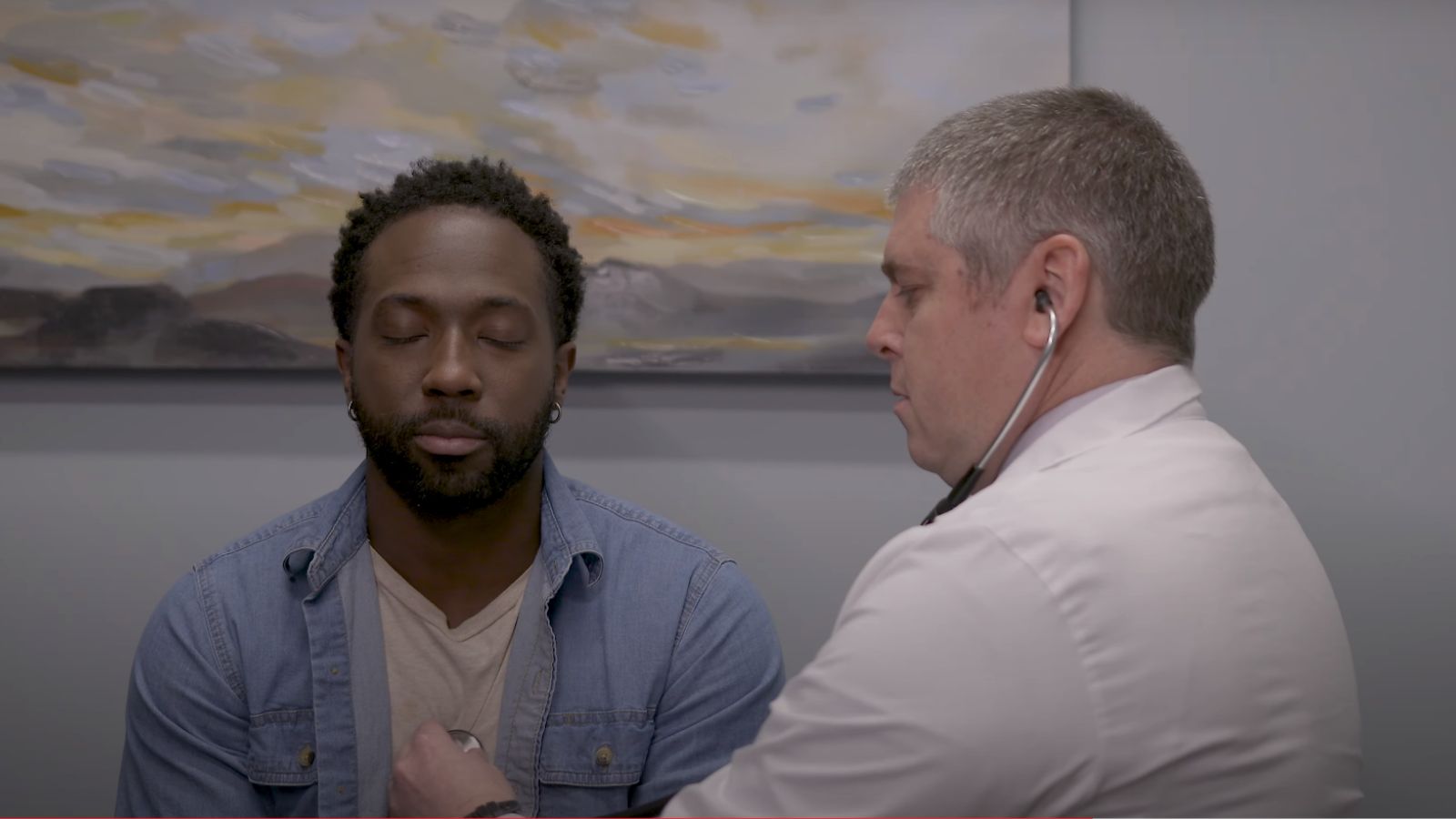 A clinician examining a patient at Virginia Medical Detox Center