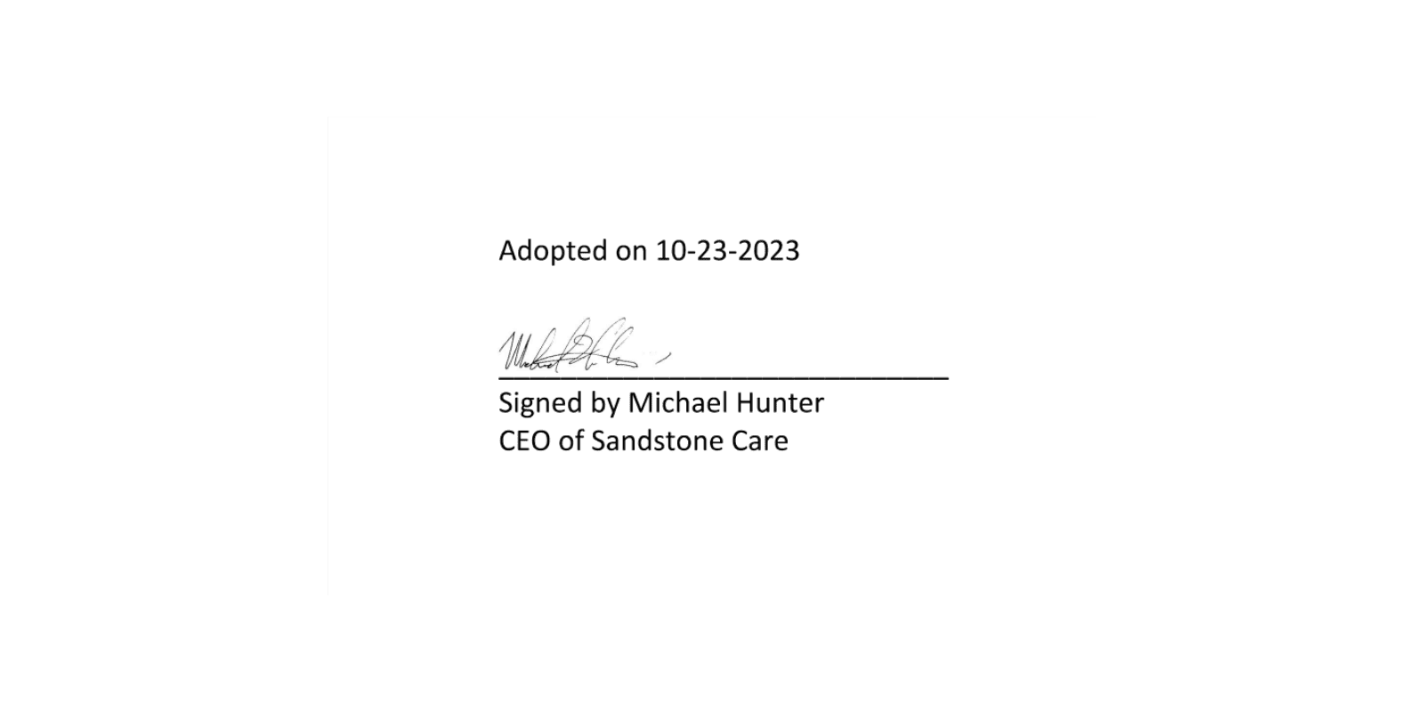 DEI charter signed by CEO Michael Hunter