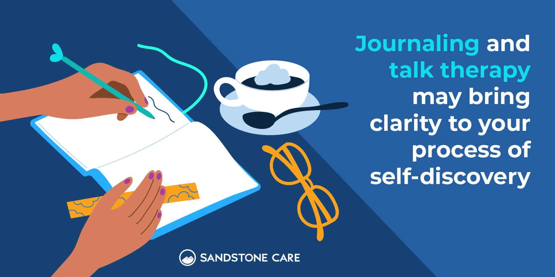 Person journaling to help them with self discovery